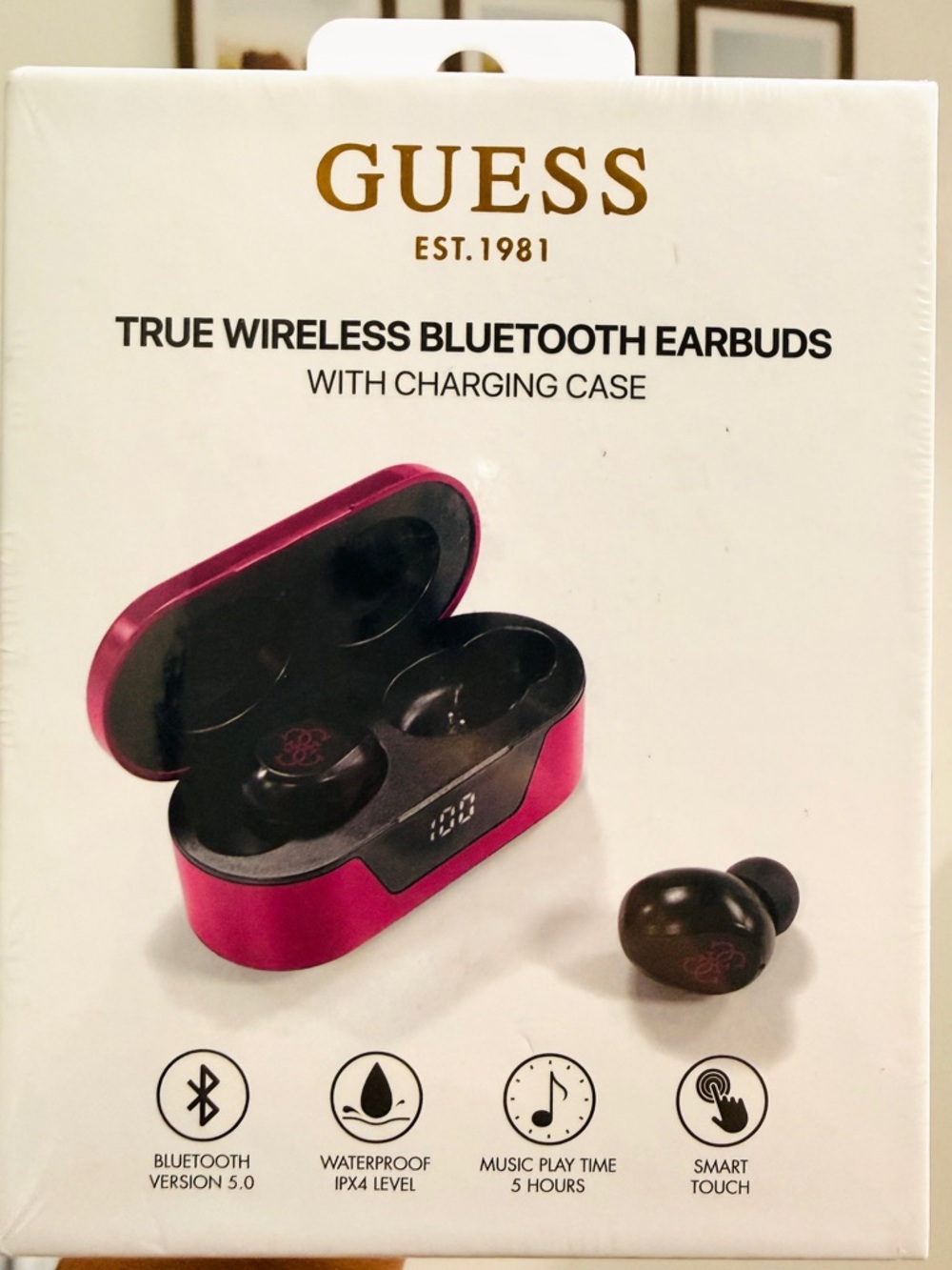 GUESS True Wireless Bluetooth Earbuds with Charging Case